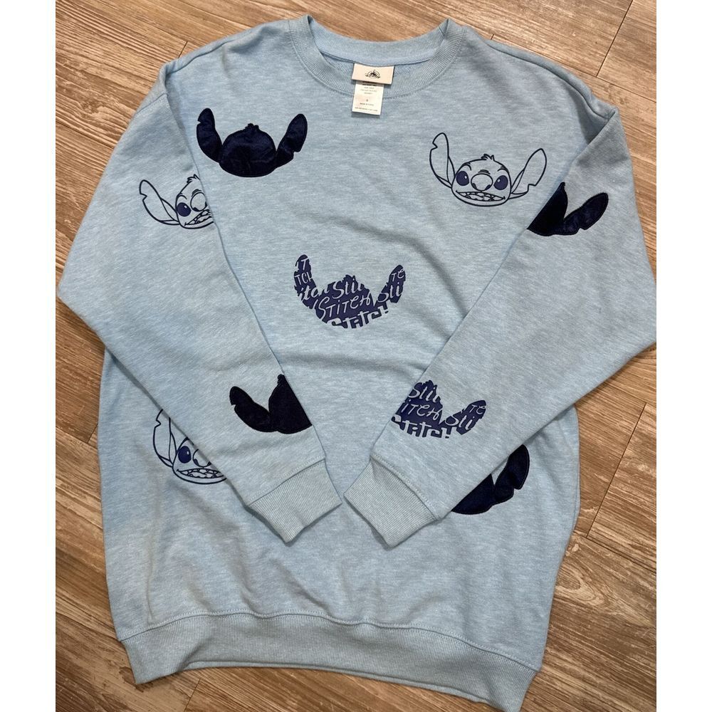 Disney Lilo And Stitch Sweater Womens Size Small Sweatshirt Stitch Embroidered